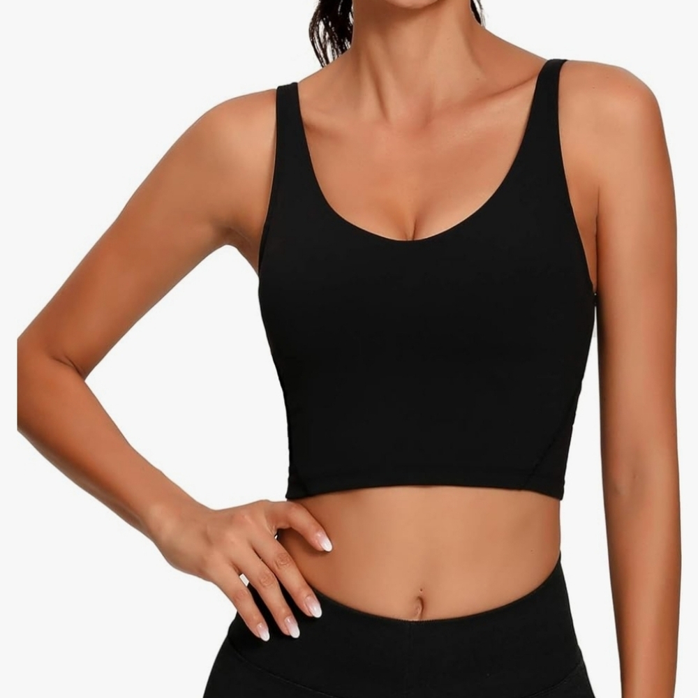 Amazon Black Athletic Crop Top